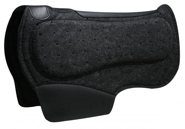 313210: Showman™ 28" x 31" Airflow felt barrel saddle pad with shock foam bars Western Saddle Pad Showman