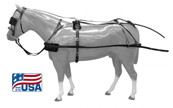 3134: Medium/Large Pony Premium Quality synthetic driving harness Driving Harness Showman Saddles and Tack