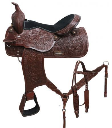 326616: 16" Economy style pleasure saddle set Pleasure Saddle Showman Saddles and Tack