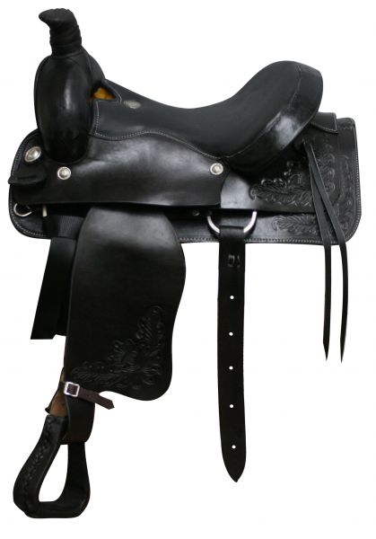 3736: 16", 17" Buffalo Roper Style Saddle Roping Saddle Buffalo