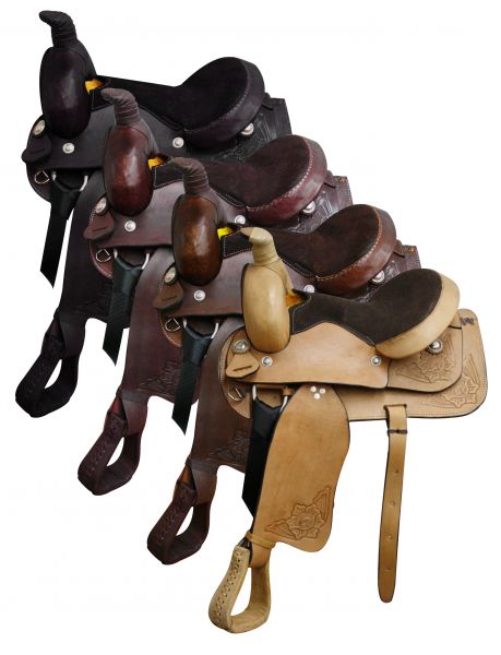 3910: 15" Buffalo Roper Style Saddle Roping Saddle Buffalo