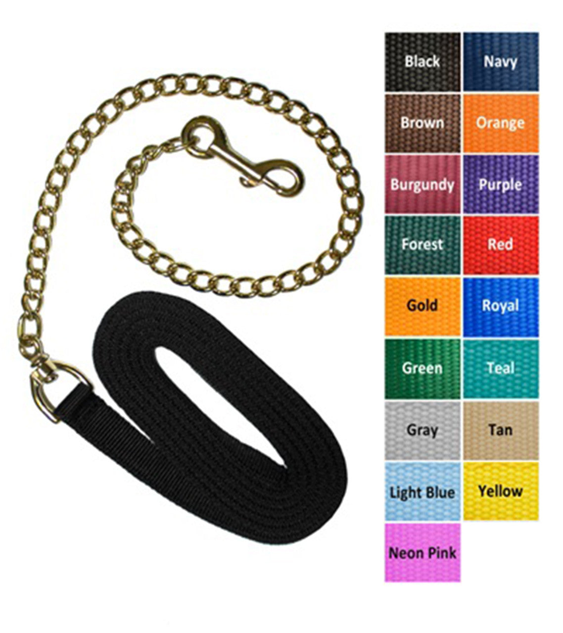 Lead Shank with 30" Solid Brass Chain