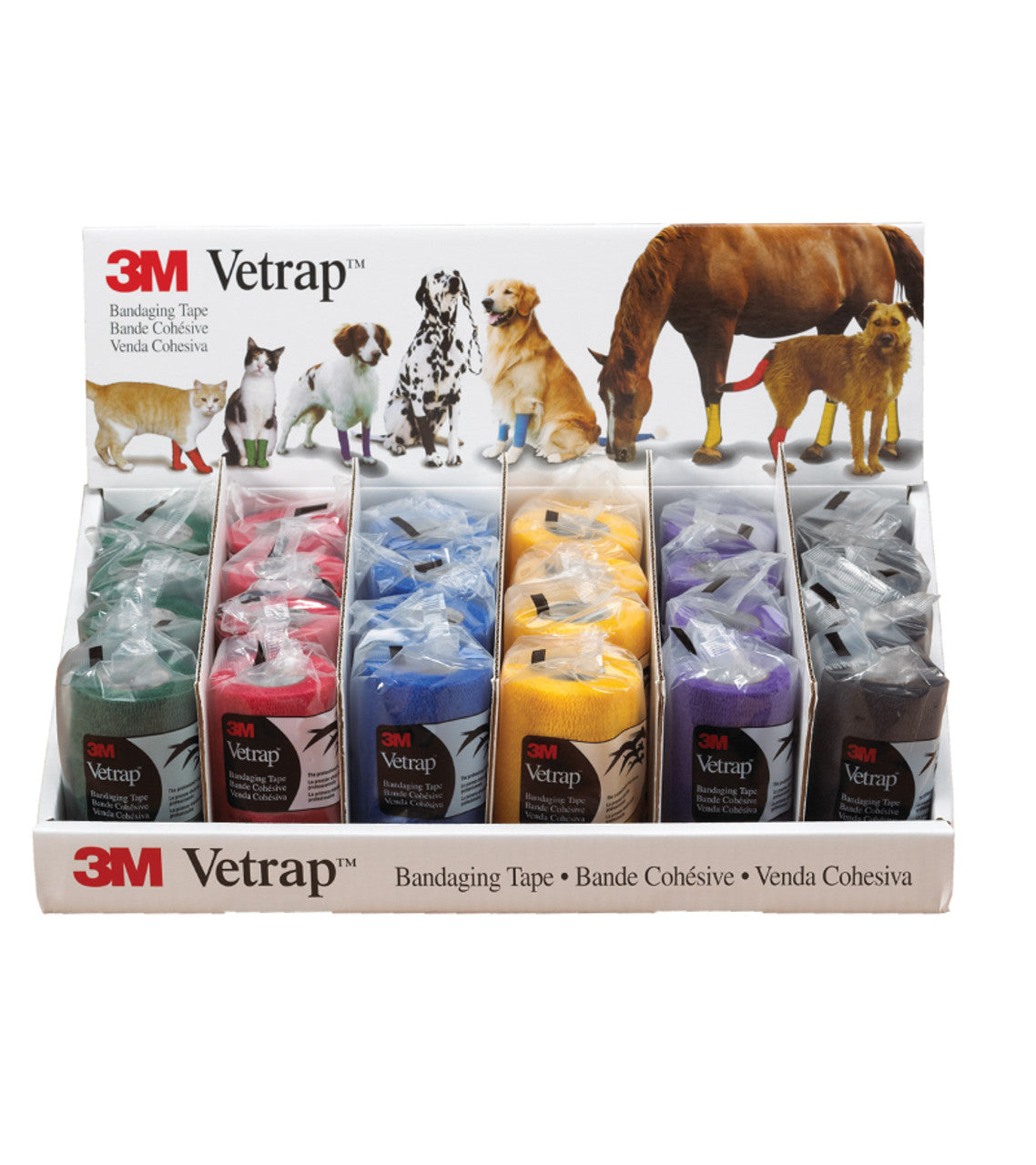 3M™ Vetrap™ Bandaging Tape Display 4"x 5 yards-TexanSaddles.com