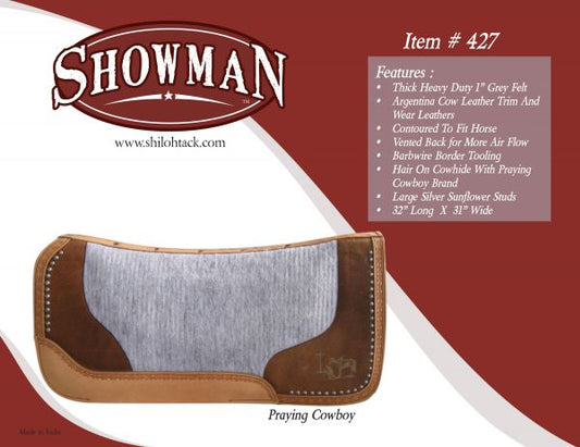 427: Showman™ Felt Bottom Saddle Pad Western Saddle Pad Showman