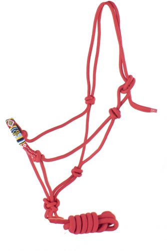 4351: Cowboy Knot Halter with Beaded Nose Band Cowboy Halter Showman Saddles and Tack