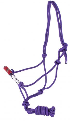 4351: Cowboy Knot Halter with Beaded Nose Band Cowboy Halter Showman Saddles and Tack