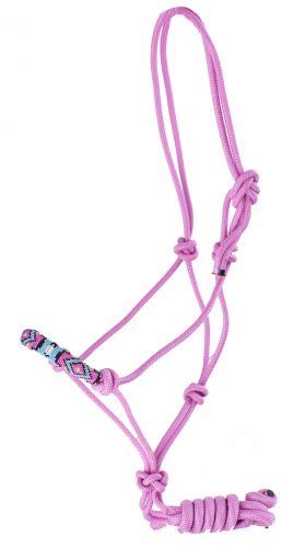 4351: Cowboy Knot Halter with Beaded Nose Band Cowboy Halter Showman Saddles and Tack
