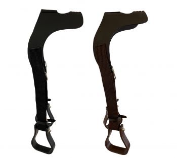 44958: Leather over the horn buddy stirrup Stirrups Showman Saddles and Tack
