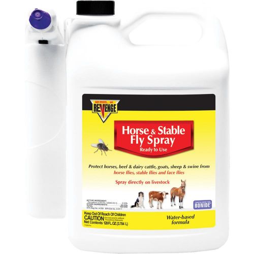 46173: REVENGE® Ready to use Gallon Sized Horse and Stable Fly Spray with spray nozzle (batteries Fly Repellent Showman Saddles and Tack
