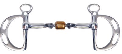 46310: Showman™ Stainless Steel Kimberwick style bit with D cheeks Bits Showman