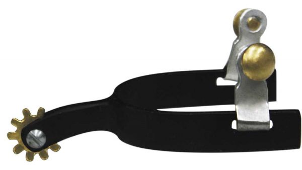46680: Showman™ Youth Size Roper Style Black Steel Spur Western Spurs Showman