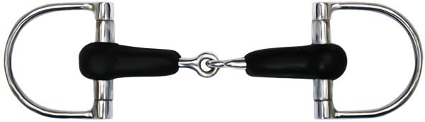 46750: Showman™ stainless steel dee ring bit with rubber mouth Bits Showman