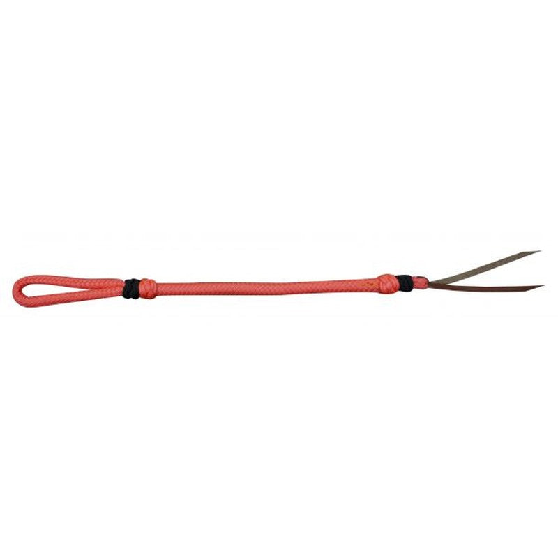 48002: Two Tone Braided Nylon Quirt Whip Showman Saddles and Tack