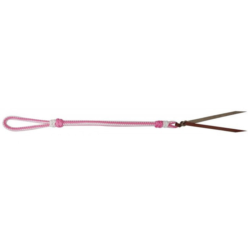 48002: Two Tone Braided Nylon Quirt Whip Showman Saddles and Tack