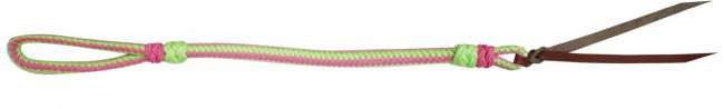 48002: Two Tone Braided Nylon Quirt Whip Showman Saddles and Tack