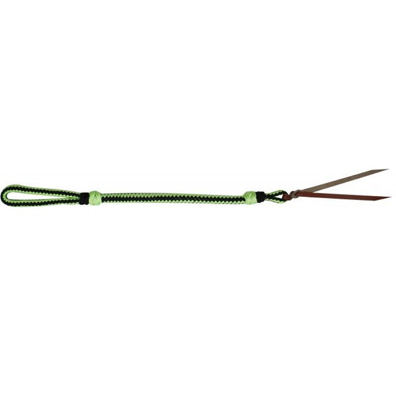 48002: Two Tone Braided Nylon Quirt Whip Showman Saddles and Tack