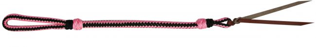 48002: Two Tone Braided Nylon Quirt Whip Showman Saddles and Tack