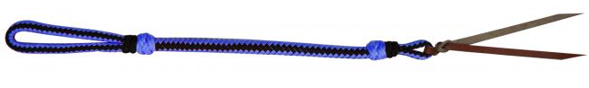 48002: Two Tone Braided Nylon Quirt Whip Showman Saddles and Tack