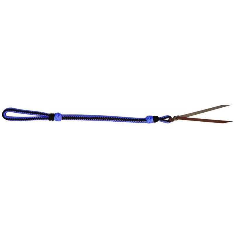 48002: Two Tone Braided Nylon Quirt Whip Showman Saddles and Tack