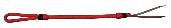 48002: Two Tone Braided Nylon Quirt Whip Showman Saddles and Tack