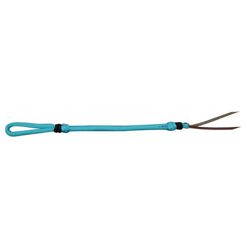 48002: Two Tone Braided Nylon Quirt Whip Showman Saddles and Tack