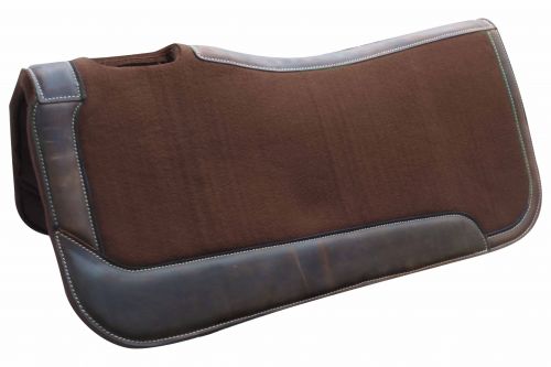 4966: Showman ® 31" x 32" x 1" Brown felt saddle pad Western Saddle Pad Showman