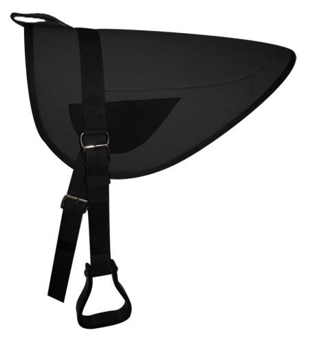 4976: Showman® Black canvas top bareback pad with blended fleece bottom Bareback Saddle Pad Showman