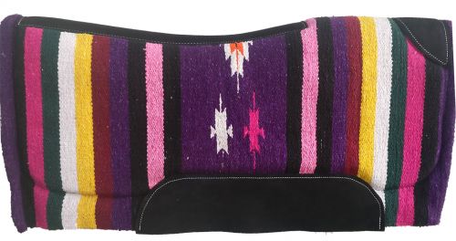 4984: 32" x 32" Contoured Serape Felt Bottom Saddle Pad Western Saddle Pad Showman Saddles and Tack