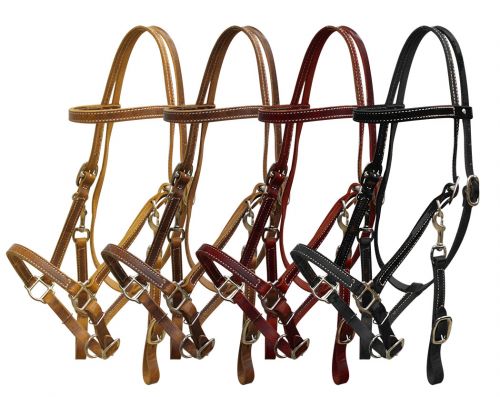 5003: Showman™ leather halter bridle combination with reins Halter Showman