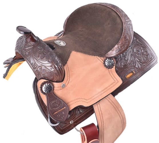50412: 12" Double T Pony saddle set Youth Saddle Double T