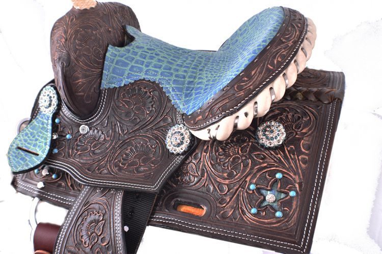 50510: 10" Double T Pony saddle set Youth Saddle Double T