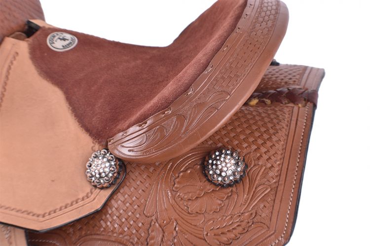 50612: 12" Double T Pony saddle set Youth Saddle Double T