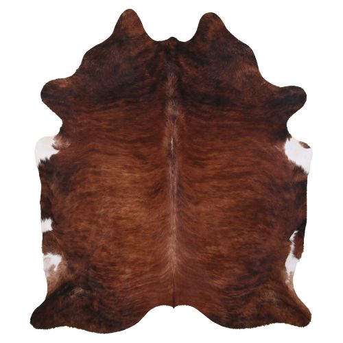 5064: LG/XL Brazilian Brindle hair on cowhide rug Primary Showman Saddles and Tack