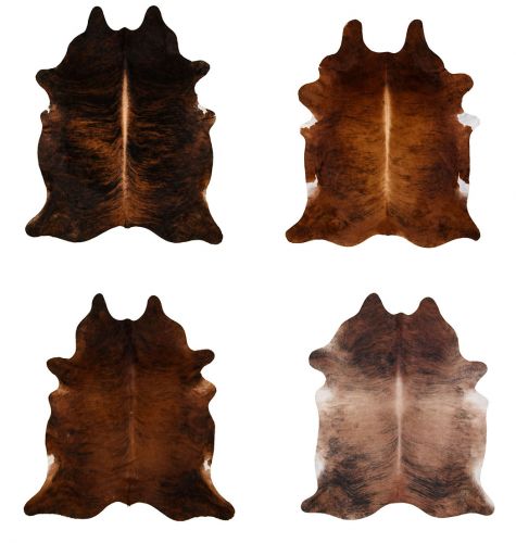 5064: LG/XL Brazilian Brindle hair on cowhide rug Primary Showman Saddles and Tack