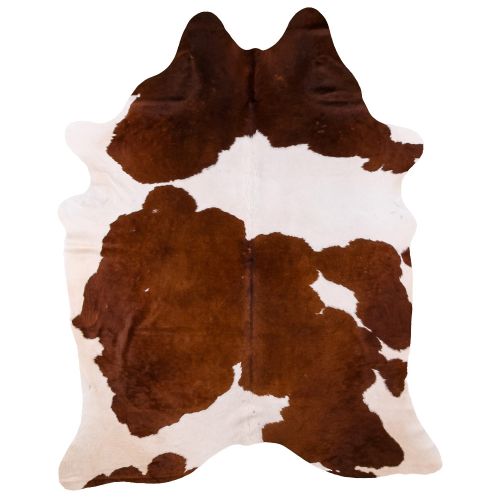 5065: LG/XL Brazilian Brown and White hair on cowhide rug Primary Showman Saddles and Tack