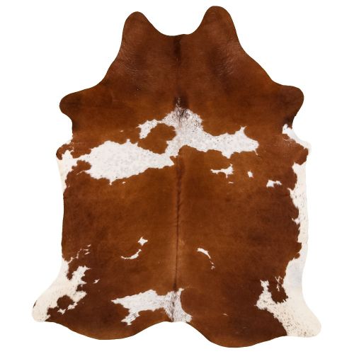 5065: LG/XL Brazilian Brown and White hair on cowhide rug Primary Showman Saddles and Tack