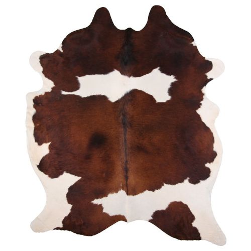 5065: LG/XL Brazilian Brown and White hair on cowhide rug Primary Showman Saddles and Tack