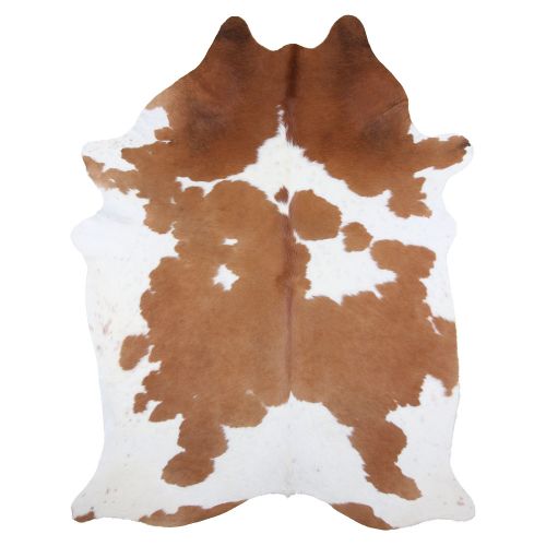 5065: LG/XL Brazilian Brown and White hair on cowhide rug Primary Showman Saddles and Tack