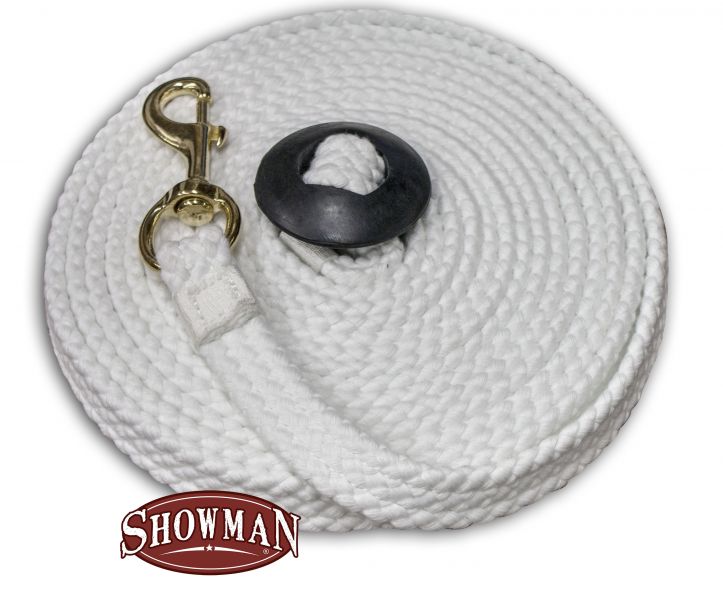 522071-1: Showman ® Super soft, great feeling, 25 foot braided cotton rope lunge line Primary Showman