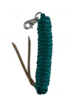 522084: 5/8" X 14' leather end nylon pro braid training lead with trigger bull snap Primary Showman Saddles and Tack