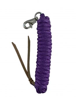 522084: 5/8" X 14' leather end nylon pro braid training lead with trigger bull snap Primary Showman Saddles and Tack