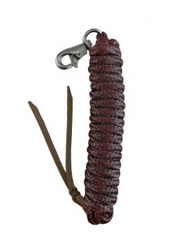 522084: 5/8" X 14' leather end nylon pro braid training lead with trigger bull snap Primary Showman Saddles and Tack