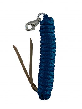 522084: 5/8" X 14' leather end nylon pro braid training lead with trigger bull snap Primary Showman Saddles and Tack