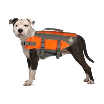 5231787: - WATER SAFETY: Improves a dog’s safety in and around water; Reflective strips & bright c Primary Showman Saddles and Tack