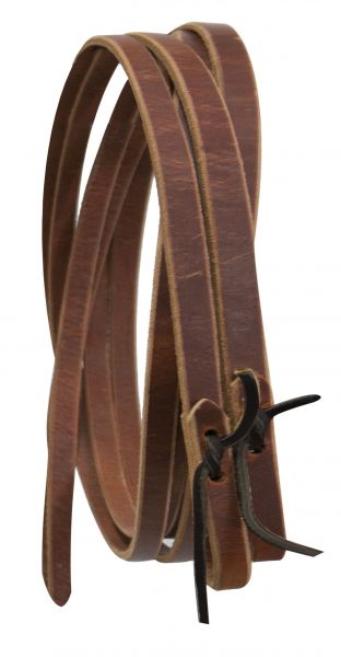 5630: 1" Leather reins with water loop ends Reins Showman Saddles and Tack