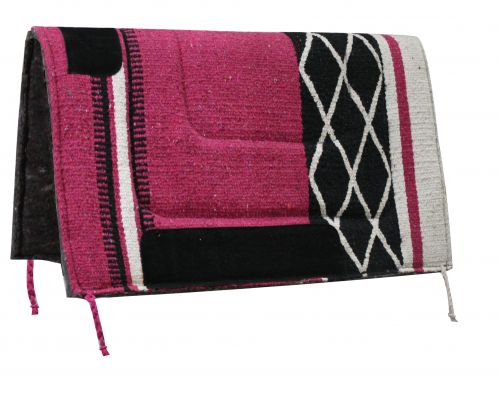 6072: 30" x 30" Diamond Design Acrylic Top Saddle Pad with Felt Bottom Western Saddle Pad Showman Saddles and Tack Pink