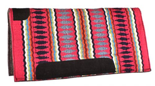 6073X: Showman® 32" x 32" Arcylic top saddle pad with Navajo design and 1" felt bottom Western Saddle Pad Showman Pink