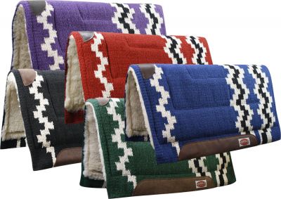 6101: Showman™ 36" x 34" 100% wool cutter style pad Western Saddle Pad Showman