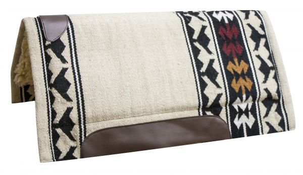 6109: 32 x 34 Economy cutter saddle pad with woven wool top and 1" fleece bottom Western Saddle Pad Showman Saddles and Tack