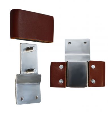 61115: Showman™ 3" Leather Covered Quick Change Blevins Buckle Leather Buckle Showman